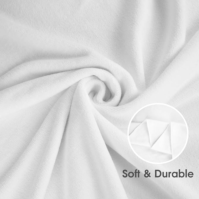 JML Microfiber Bath Towels Set, 6 Pack, 27" x 55" - Extra Soft, Absorbent and Fast Drying, Multipurpose White Microfiber Towel for Adult Men Women, Hair Wrap, Bath, Beach, Pool, Sports, Yoga, White - Image 3