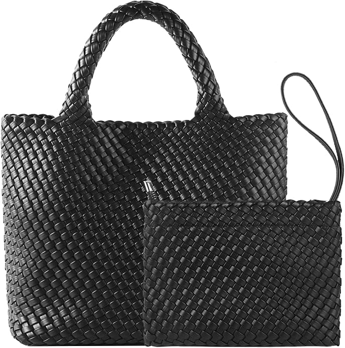 JINMANXUE Fashion Woven Bag Shopper Bag Travel Handbags and Purses Women Tote Bag Large Capacity Shoulder Bags by JINMANXUE