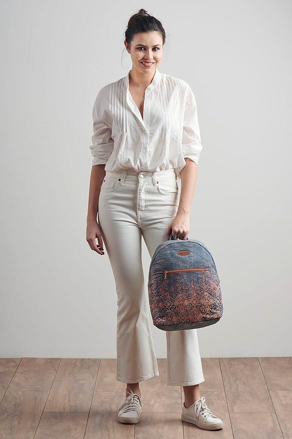 Maison d' Hermine Backpack for Women Men Cotton Shoulder Multipurpose Rucksack with Small Pouch Lightweight Multi Pocket Bag for Travel Work Beach Perfect for Spring Summer (Imperfection) - Image 8