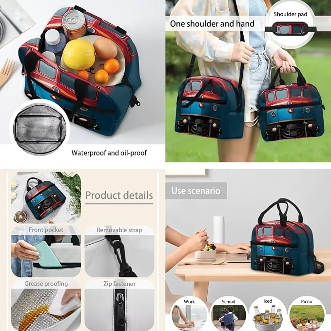 Kids Cartoon Train Backpack Set, Lightweight School Backpacks for Kids Elementary Bookbag for Students with Adjustable Strap, 3pcs with Lunch Box And Pencil Case - Image 3