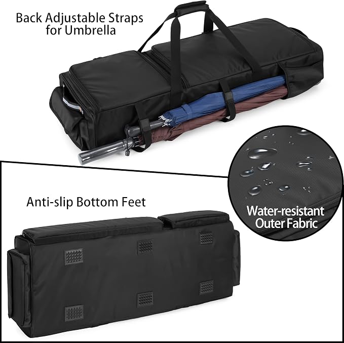 samdew Under Seat Storage Bag for SuperCrew Cab & Crew Cab, Large, Bag Only | Back Seat Organizer for Most Full Size Trucks, Dual-Compartment, with 2 Inner Dividers, Anti-slip Bottom & Multi-pockets - Image 6
