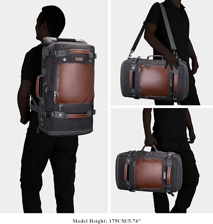 WITZMAN Travel Backpack for Men Carry on Luggage Backpack Duffel bag with Shoe Compartment Toiletry Bag Hanging Dopp Kit Organizer Water-resistant - Image 2