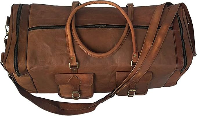 cuero LEATHER DUFFEL WITH TOILETRY BAG TRVELLING COMPLETE COMBO WITH NICE TOILETRY AND GREAT DUFFEL - Image 7