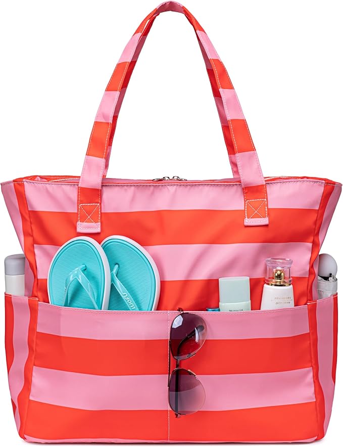 Bluboon Waterproof Beach Tote Pool Bags for Women Ladies Extra Large Carry On Bag With Wet Compartment for Weekender Travel by BLUBOON