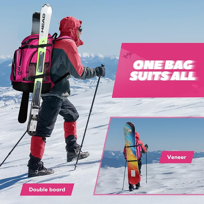 Maelstrom Ski Boot Bag,55L Large Ski Boots Travel Backpack for Men Women,Waterproof Snowboard Boot Bag for Skis Accessories - Image 8