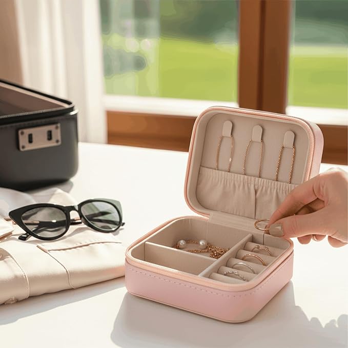18 Pack Travel Jewelry Case Bulk, 3 Color 4×4×2 in Mini Portable Jewelry Box Organizer for Rings Earrings Necklaces, PU Leather Small Travel Jewelry Case Set for Women Bridesmaids Gifts - Image 4