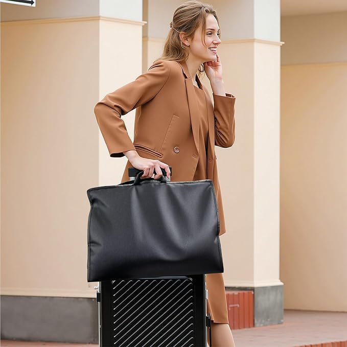 Garment Bag Travel Suit Storage: 63 Inch 2 Packs Fabric Breathable Zippered - Clothes Covers Carry Shoe Pockets Lightweight - Women Travel Wardrobe Protector Hanging Up Multiple - Image 2