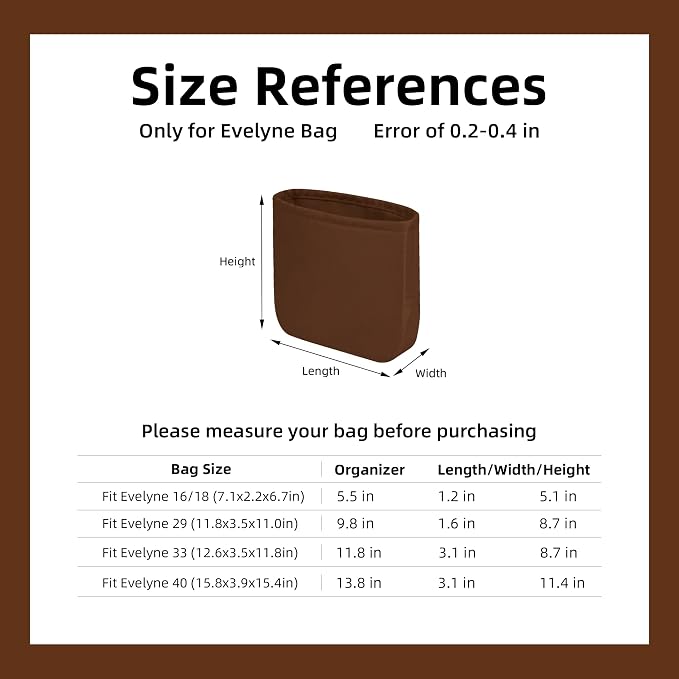 DGAZ Silky Purse Organizer Insert Fits Evelyne TPM/PM/GM/TGM Bags, Luxury Handbag & Tote Organizer, Simplicity bag organizer（Gold,GM） | Soft and Lightweight,Perfect Fit,Multi-pocket Storage,Bag Protector,Luxury Bag Care,Handmade,for Smooth Bag Organizer - Image 7