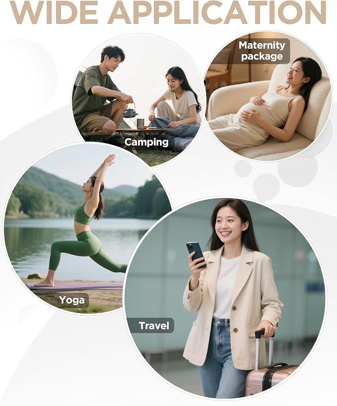 Oeihuivt Weekender Bags for Women with - 21 Inch Large Travel Duffel Bag Set with Shoe Compartment, Heavy-Duty nylon Carry On Overnight Tote Khaik-1A - Image 7