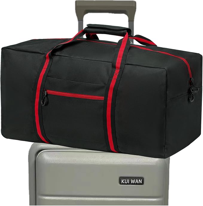 24.8 ” Travel Bag, Duffle Bag for Men Women, Large 60L Weekender Overnight Bag with Trolley Sleeve and Wet Pocket by HOME