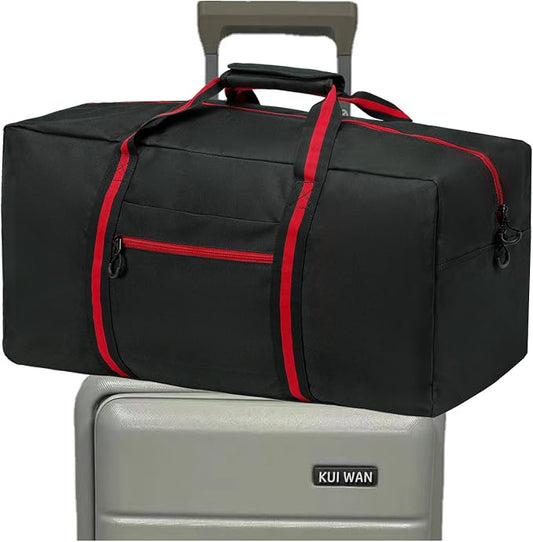 24.8 ” Travel Bag, Duffle Bag for Men Women, Large 60L Weekender Overnight Bag with Trolley Sleeve and Wet Pocket by HOME