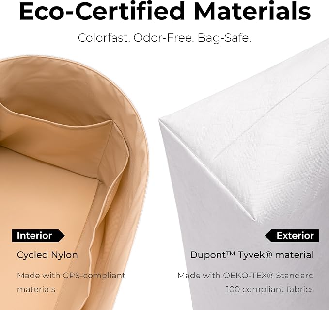 Purse Organizer Insert Compatible with LV All In BB | Handcrafted DuPont™ Tyvek®, Precision 1:1 Custom Fit, Vanile w/ Zipper, Keep Bag Clean & Protected for Travel & Commute - Image 5