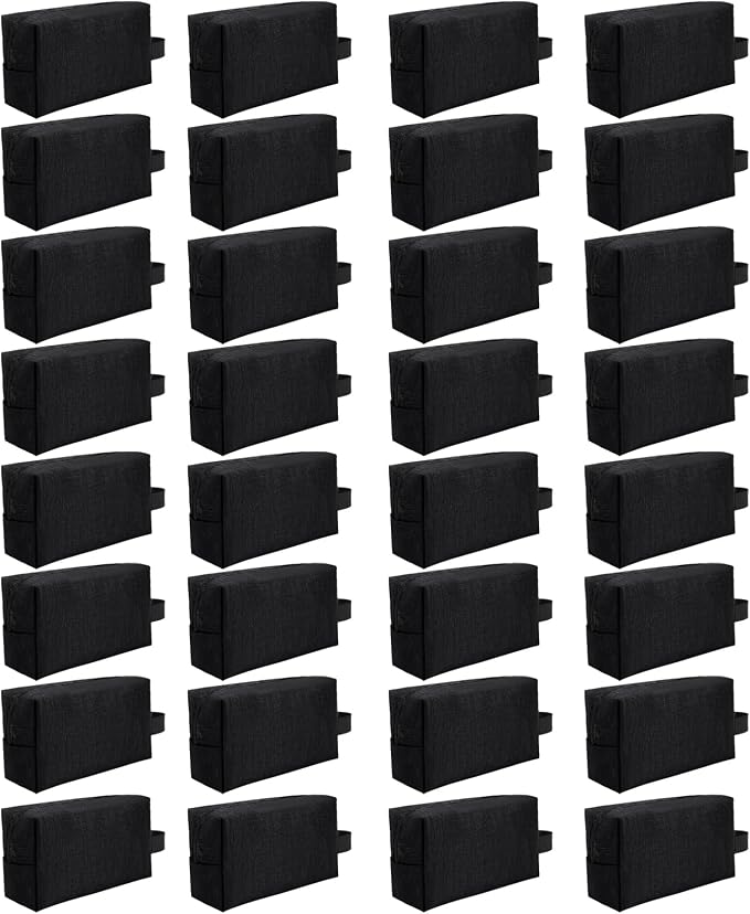 32 Pcs Travel Toiletry Bag for Men Women Bulk Large Water Resistant Shaving Bag Hanging Cosmetic Bag Makeup Travel Pouch Foldable Toiletry Organizer Gifts for Graduation Father's Day(32, Black) by Home