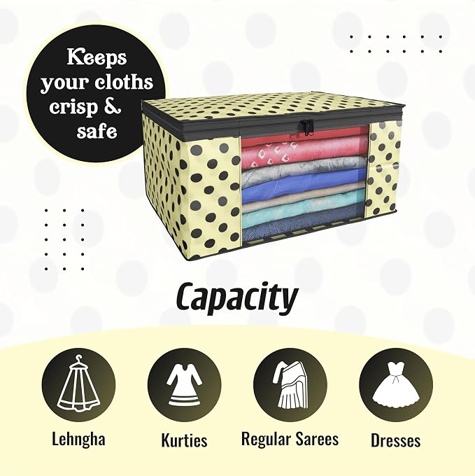 Kuber Industries Garment Cover|Cloth Protector|Cloth Storage Bag|Travel Luggage Bag|Pack Of 8|Cream & White - Image 5
