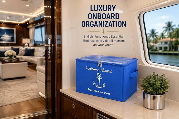 Premium Marine Shoe Storage Box for Yacht & Boat Owners – Luxury Waterproof Boat Shoe Organizer with Clear Top, Keeps Deck Clean & Interior Protected - Image 4