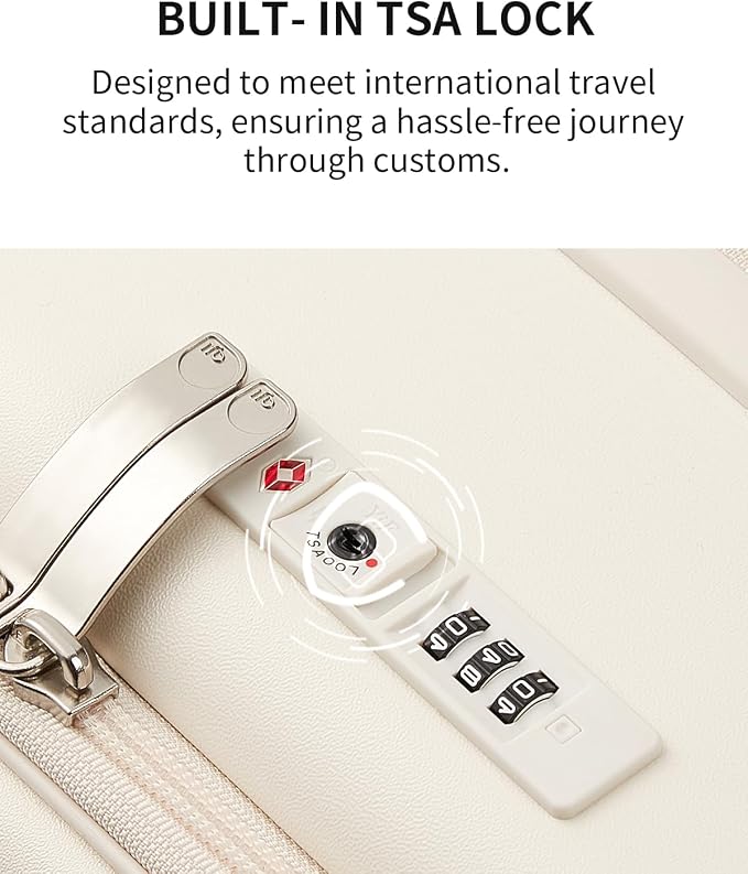 Expandable Top Open 28 Inch Checked Luggage with Spinner Wheels, Large Suitcase with TSA Lock, Hardside Travel Luggage Suitcases for Men Women, for 25+Days Travel, Coconut White - Image 10