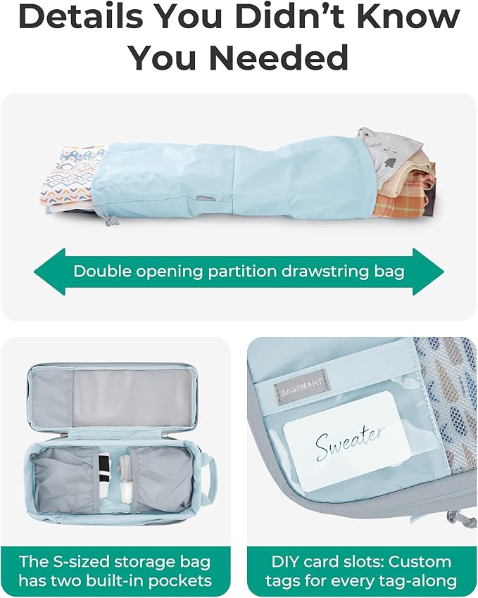 BAGSMART 6 Set /4 Set/2 Set Compression Packing Cubes for Travel, Lightweight Luggage Organizer Bags, Durable Space Saver Bags Travel Essentials - Image 4