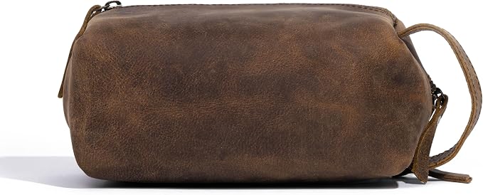 KomalC Travel Toiletry Bag – Premium Leather Dopp Kit for Men & Women with Water-Resistant Lining & Spacious Zippered Organizer - Image 5