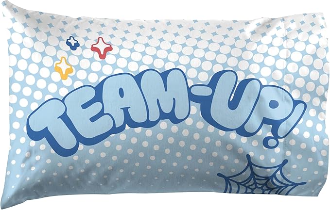 Jay Franco Kids Sheet Set with Fitted, Flat Sheets & Pillow Cover - Ultra-Soft Bedding with Pillowcase for Room Decor, Multi - Spidey & Friends, 3 Piece Twin - Image 3