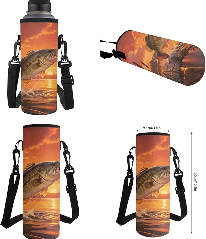 Bass Fishing Boys Backpacks Ages 8-10/6-8 with Lunch Box Kids Elementary School Bookbag and Lunch Bag Set 17in Hunting Fish Back Pack 4 in 1 Primary Book Bag - Image 7