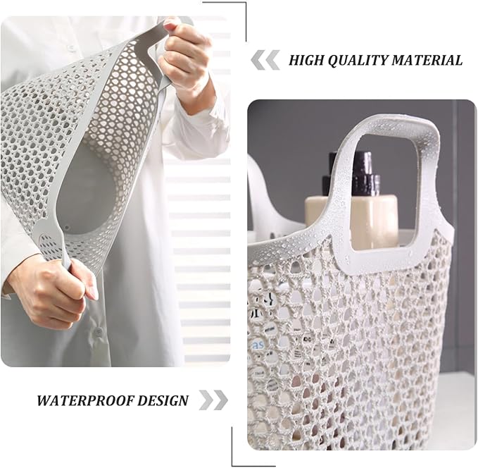Plastic Shower Caddy Portable Organizer with Storage for Bath Toy Storage for Bathroom, College Dorm, Pantry, Kitchen (Grey) Bath Toy Storage Shower Caddy - Image 4
