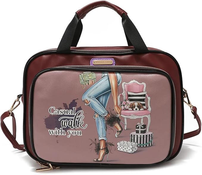 Nicole Lee Cosmetic Makeup Bag for Women - Multi Organization Toiletry Travel Bag with 5 Compartments (Paris Fashion Week) - Image 2