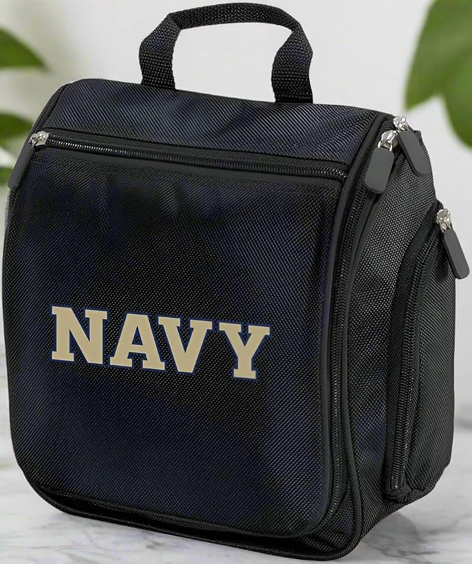 Broad Bay Naval Academy Toiletry Bags Or Hanging United States Naval Academy Shaving Kits for Men Official USNA Dopp Kit (Black) - Image 3