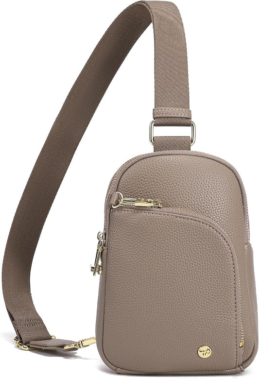 INICAT RFID Blocking Sling Bag,Anti Theft Crossbody Bags for Women,Travel Gifts Fanny Pack Cross Body Purses Woman Leather