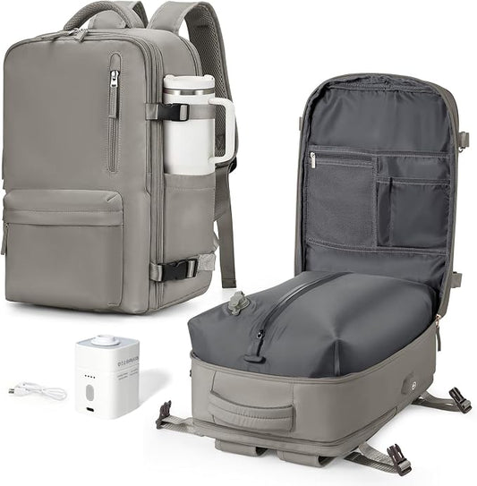 VGCUB Vacuum Backpack Travel with Pump, Vacuum Seal Compression Bags Laptop Backpack Personal Item by VGCUB
