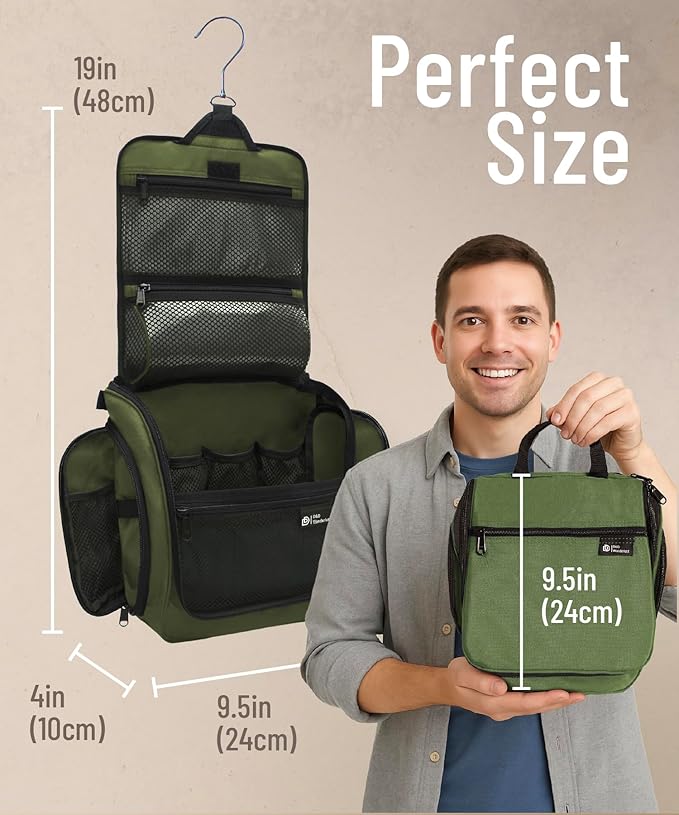 D&D Wanderlust D&D Hanging Travel Toiletry Bag for Men and Women – Cosmetics, Makeup and Toiletries Organizer Kit with 10 Compartments - Image 3