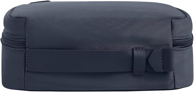 Away Small Toiletry Bag - Water-Repellent Travel Toiletry Bag with Clamshell Opening, Interior Compartments, Retractable Top Handle - Navy Blue - Image 4
