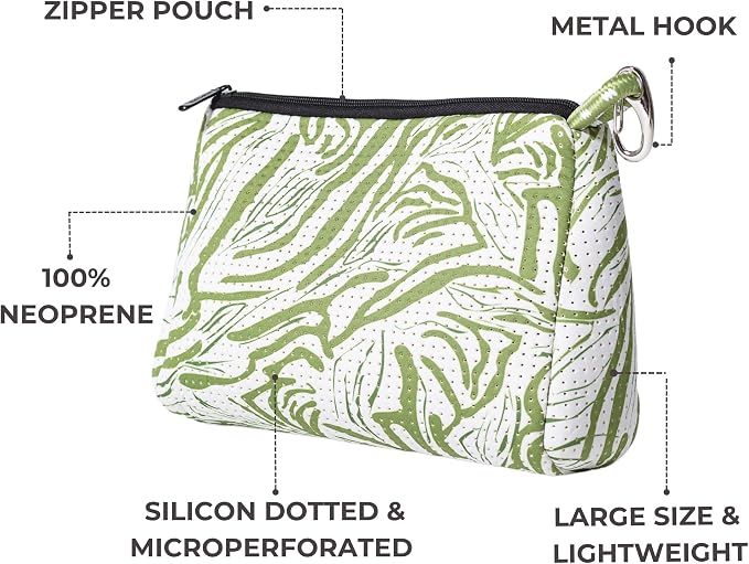 POPUPS Large Makeup Bag with Zipper - Waterproof Neoprene Cosmetic Bag 7.7 x 10.75 x 5 inches - Image 4