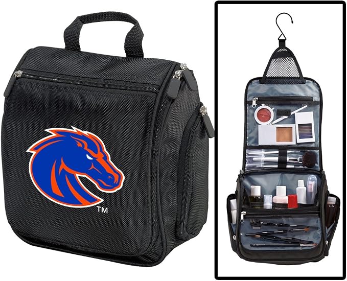 Broad Bay Boise State Toiletry Bags Or Hanging Travel Shaving Kits For Men (Multi Color - Black) by BroadBayPersonalizedGifts