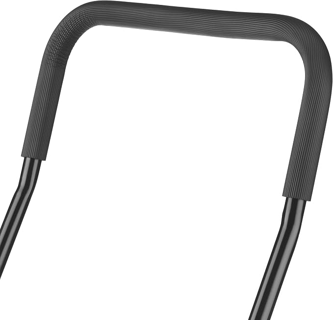 Whitmor Foldable Utility Shopping Cart with Wheels, Heavy Duty Metal Grocery Cart, Portable Foam Handle, Rolling Collapsible Trolley for Groceries, Laundry, Storage, Black - Image 6