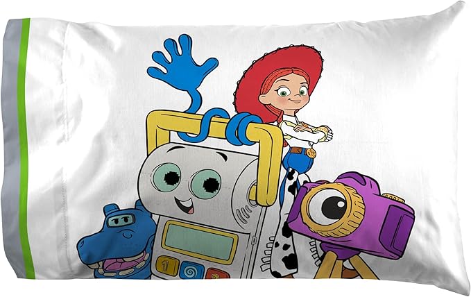 Jay Franco Kids Sheet Set with Fitted, Flat Sheets & Pillow Cover - Ultra-Soft Bedding with Pillowcase for Room Decor, Multi - Toy Story, 3 Piece Twin - Image 4