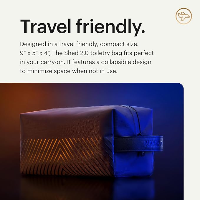 MANSCAPED® The Shed 2.0 Toiletry Bag, Premium Quality Men's Travel Bag, Stylish Organization and Hassle-Free On-The-Go Kit, Water-Resistant to Protect Your Grooming Tools & Accessories - Image 5