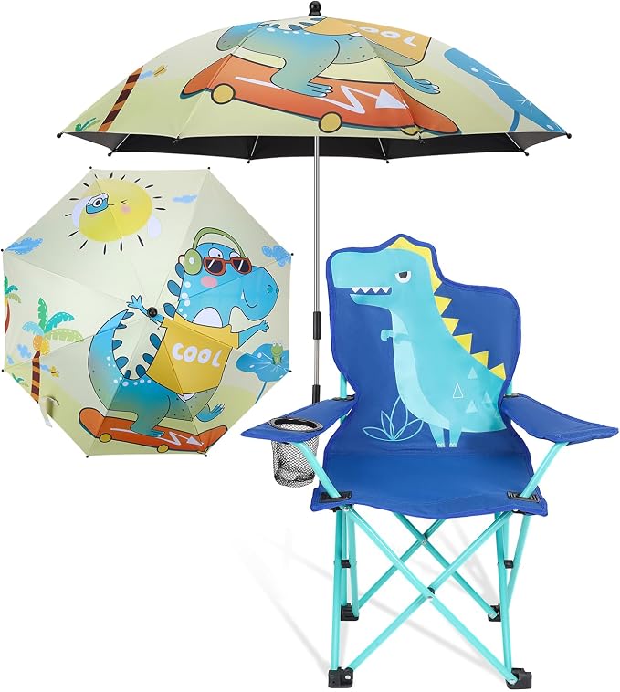 KABOER Kids Outdoor Folding Camping Chair with Cup Holder Carrying Bag | Portable Camping Chair for Beach Picnic Camping Travel Lawn Ages 3-10 by KABOER