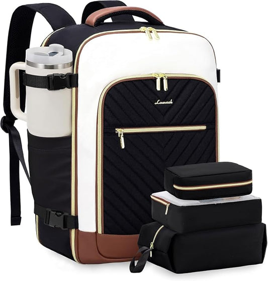 LOVEVOOK Large Travel Backpack for Women, TSA Carry on Backpack for Airplanes, 40L Personal Item Travel Bag for Women fits 17" Laptop,Waterproof Carry on Bag Airplane Approved by LOVEVOOK
