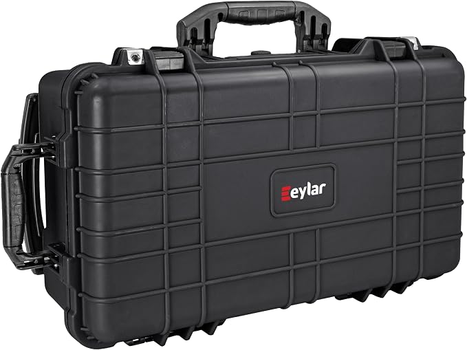 Eylar 22" Rolling Carry-On Travel Hard Camera Case with Adjustable Padded Divider & Lid Organizer, Waterproof, Shockproof For Equipment, Drones And Cameras, TSA Standard - Image 4