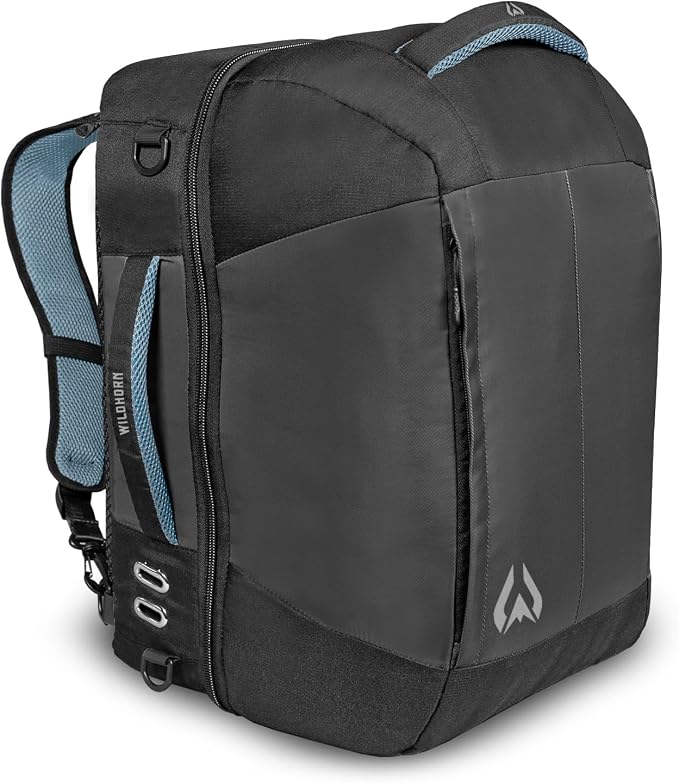 Wildhorn Brimhall 65L Ski Boot Bag & Snowboard Backpack -US Ski Team Official Supplier- Waterproof & Durable, 3 Carry Travel Options, Fits Boots, Helmets, Goggles & Outerwear by WildhornOutfitters