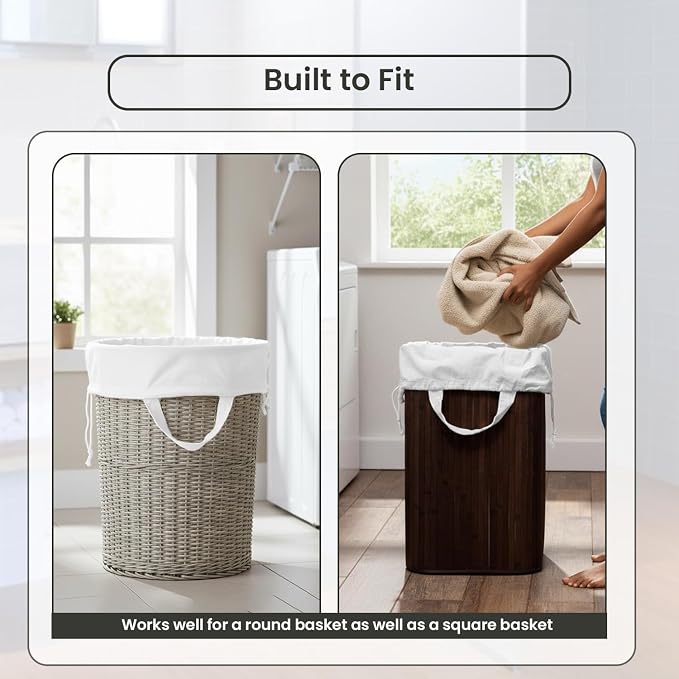 LFH Home Cotton Rich Canvas Extra Large Laundry Bag with Handle, Heavy Duty Drawstring Closure Washable Laundry Bags School Travel, Home, Hotel, College Dorm, Organizer Sack, Toys 28x36-White - Image 7