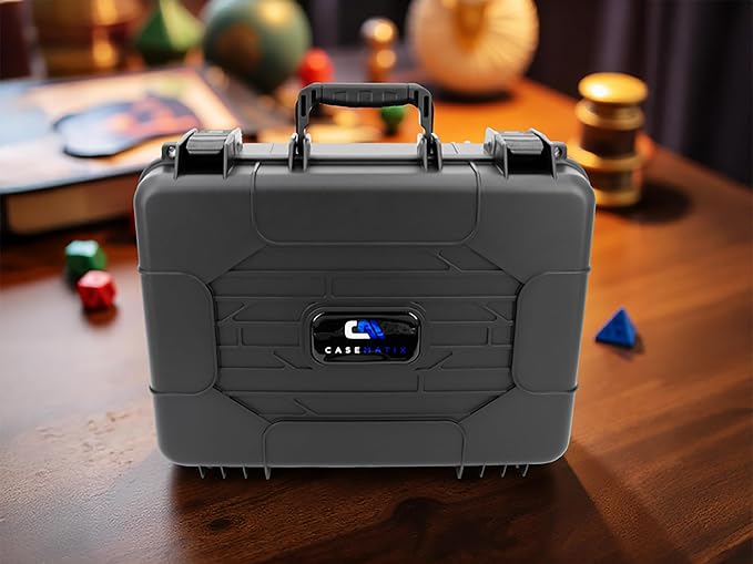CASEMATIX Hard Shell Miniature Carrying Case - 80 Slot Figurine Miniature Storage Case with Customizable Foam Layer for Large Miniatures Compatible with Warhammer 40k, DnD & More! - Image 9