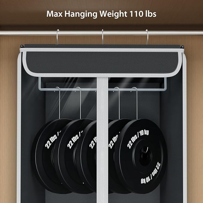 Univivi Garment Bags for Hanging Clothes, 2 Pack Large Clothes Storage Bags Closet Organizer with Clear Window, Premium Hanging Garment Storage Bag for Suits, Coats, Dresses, 54" (Dark Grey) - Image 3