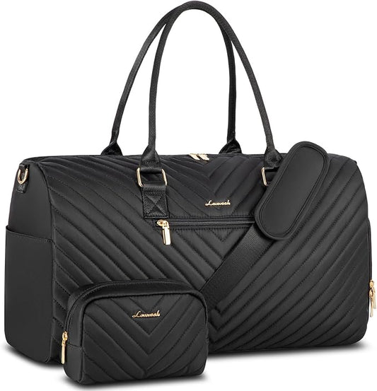 LOVEVOOK Travel Duffle Bag, Weekender Bag for Women with Toiletry Bag, Carry on Overnight Bag with Shoe Compartment, Gym Duffel Bag with Wet Pocket, Mommy Hospital Bags for Labor and Delivery by LOVEVOOK