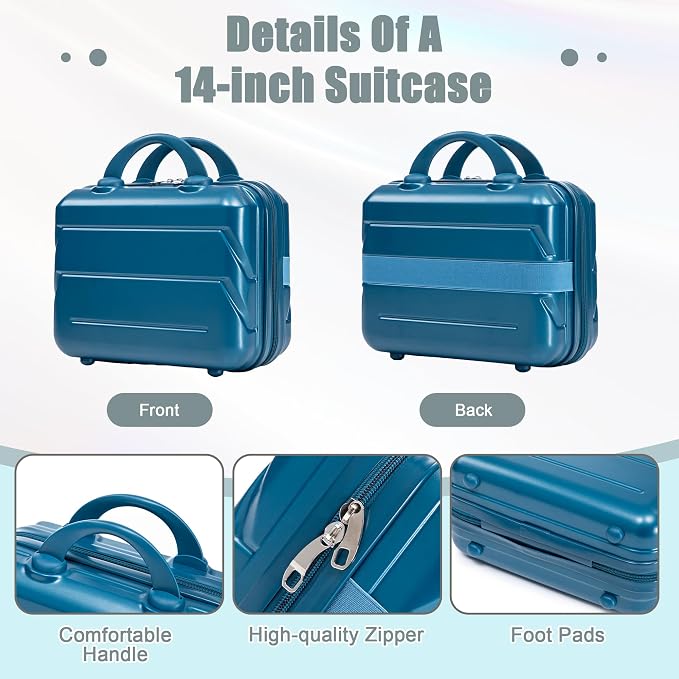 20+14 Inch Hardshell Luggages, Lightweight Durable ABS Suitcase - Image 2