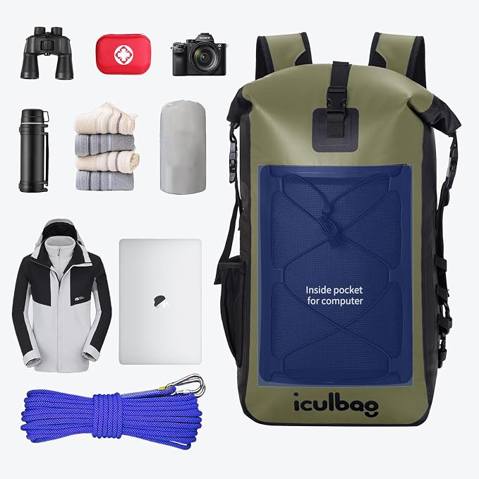 Dry Bags Waterproof Backpack for Women Men Travel Dry Bag Backpack Warterproof Bag for Kayaking Beach Boating 30L/40L - Image 4