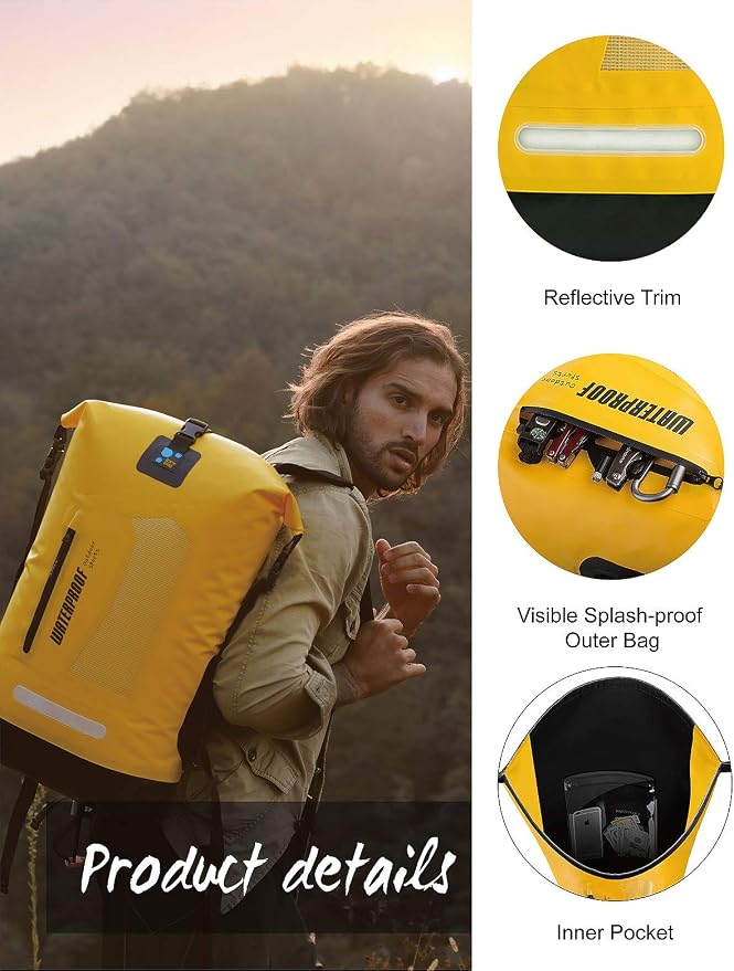 IDRYBAG Waterproof Backpack for Men 20L/30L/40L, Floating Dry Bag Kayak, Dry Backpack Hiking - Image 3