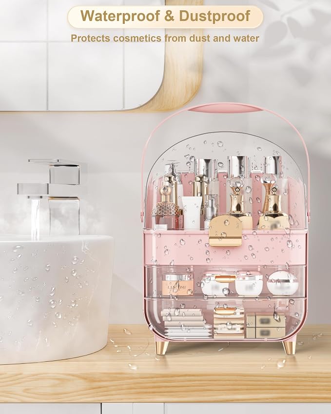 Anylady Makeup Organizer Countertop, Skincare Holder Bathroom Counter Organizer, Storage Box Cosmetic Display Cases, Teen Girl Gifts Make up Organizers for Vanity, Dresser - Image 7