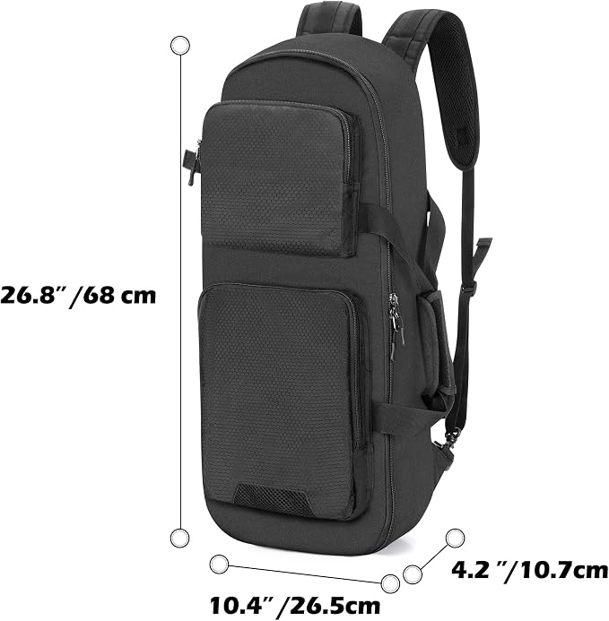 DSLEAF Snow Shoes Bag for 19”-25” Snowshoes, Snowshoes Backpack with Pockets for A Pair of Poles and Other Accessories, Easy to Carry with Shoulder Strap and Handle, Bag Only - Image 5