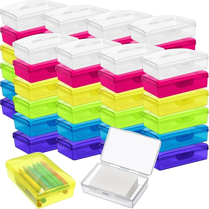 Reallnaive 48 Pcs Travel Soap Container Portable Plastic Soap Boxes Bulk with Lid Homeless Donations Bulk Gym Shower Tour Groups Hotel Outdoor Camping (Mixing Colors) by Unknown